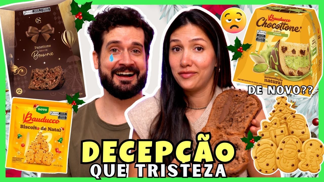 PROVANDO PANETONES RECHEADOS l CACAU SHOW BROWNIE, BAUDUCCO PISTACHE