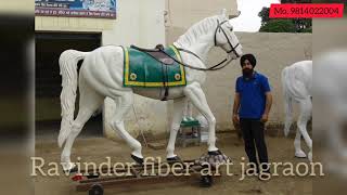 Fiberglass horse statue.. Contact me for make any kind's of fiber sculptures.. Ravinder fiber art..