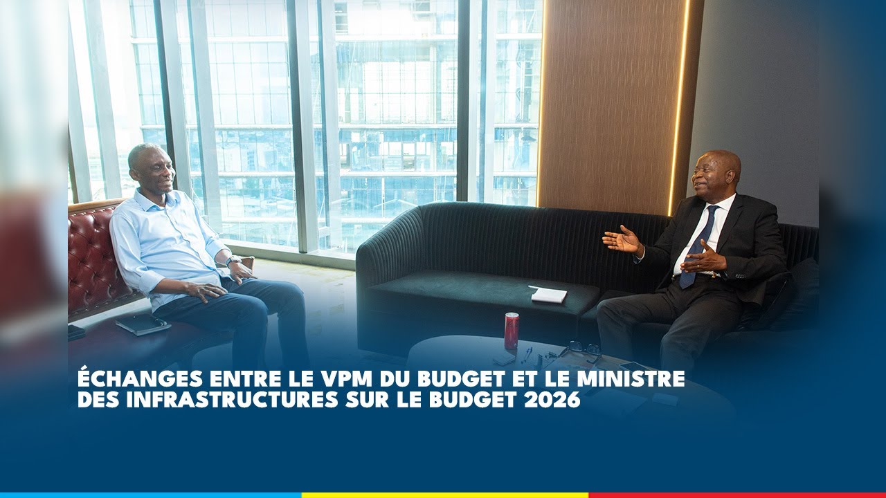 Budget 2026 : Muzito échange avec le ministre des Infrastructures Jhon Banza Lunda
