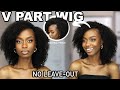 HOW TO : V PART WIG INSTAL |  NO LEAVE OUT | SIDE PART | KINKY TO CURLY HAIR