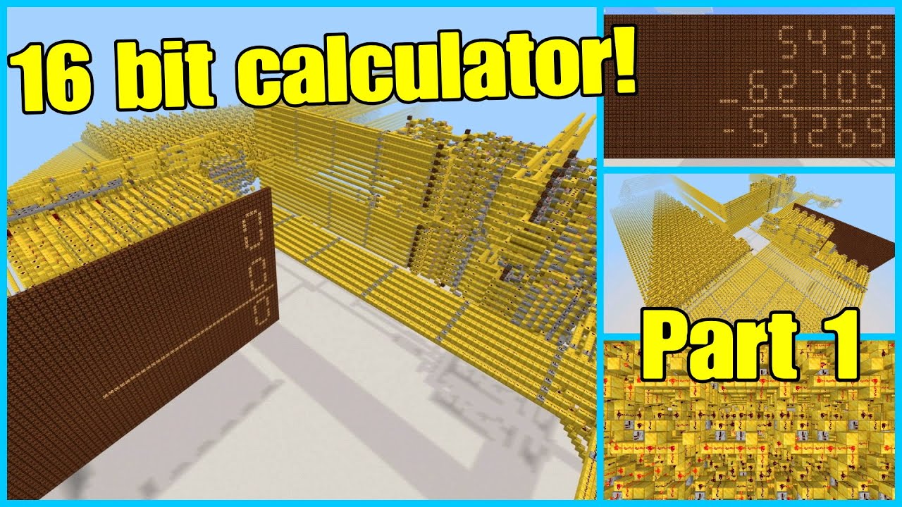 Building a 16 bit calculator in minecraft! /Addition, subtraction