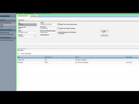 So erstellen Sie einen Benutzer im Administratormodul - e-conomic.de