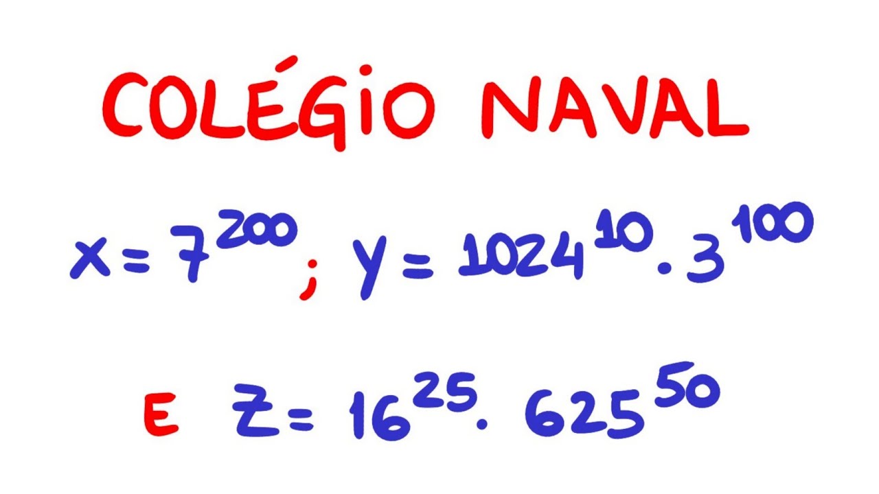 Matemática Colégio Naval: Potenciação