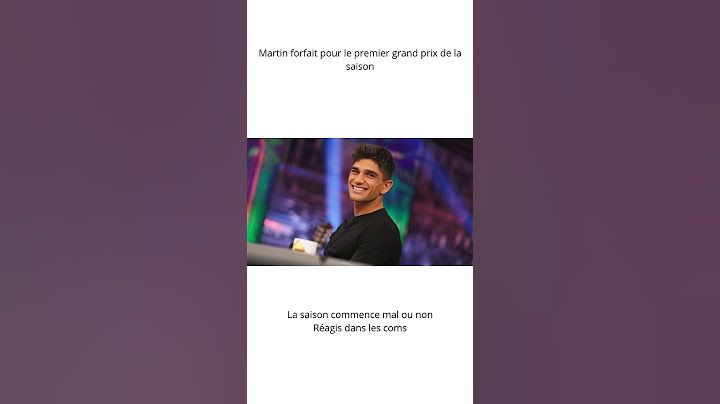 Martin forfait pour le premier grand prix de la saison