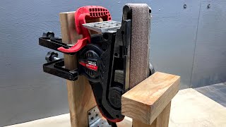 Turned My Belt Sander into a DIY Wooden Grinder | Homemade Sanding Station