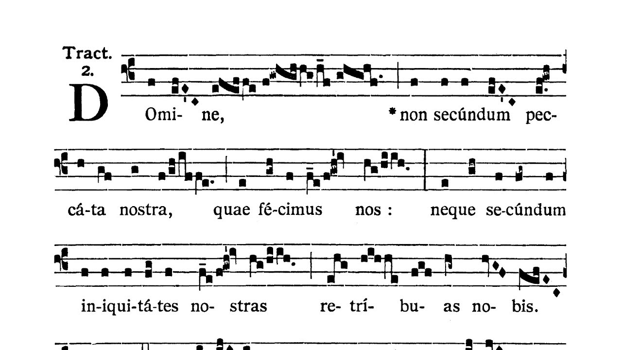 Feria VI Quatuor Temporum Quadragesimae - Tractus (Domine non secundum)