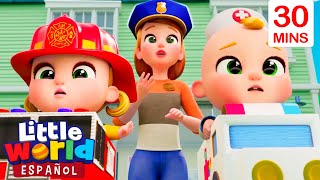 Doctor, Policía y Bombero Con Nina y Nico |  Canciones Infantiles  Little World En Español