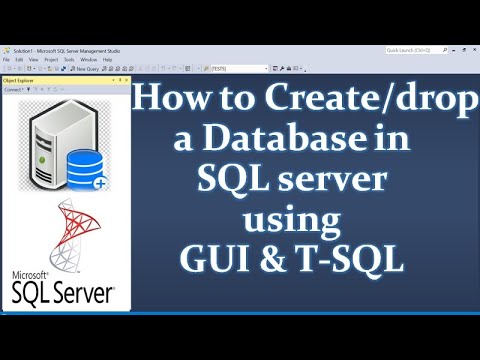 Create a Database in SQL server || GUI & T-SQL || Ms SQL - YouTube