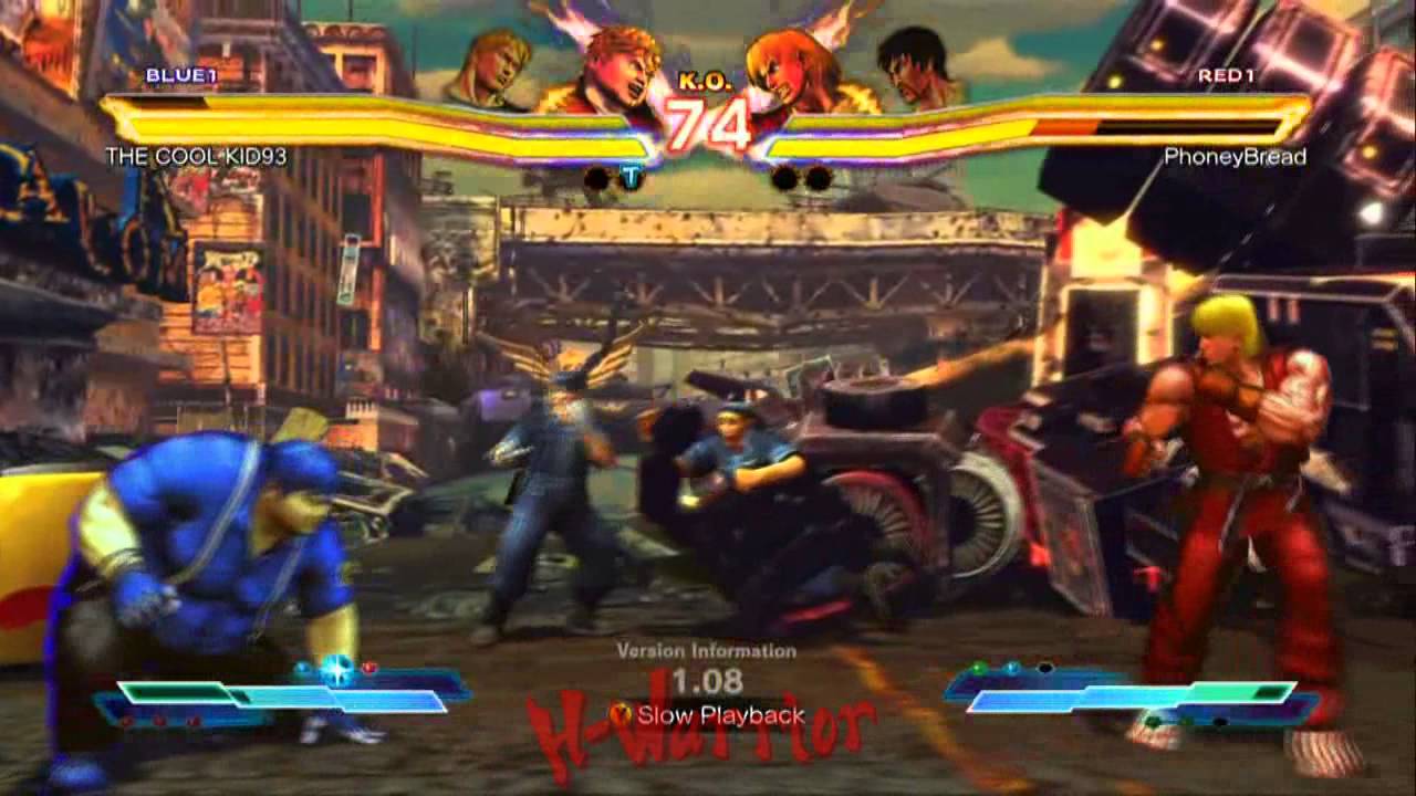 Streetfight X Tekken - THE COOL KID93 (Bob,Cody) vs PhoneyBread (Law,Ken)