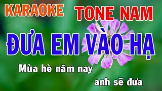 Đưa Em Vào Hạ Karaoke Tone Nam Nhạc Sống - Phối Mới Dễ Hát - Nhật Nguyễn