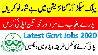 Public Sector Organization Jobs 2020 | Jobs in Punjab 2020 | Latest Govt Jobs 2020 | Jobs 2020