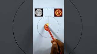 Moon + Sun #easydrawing #satisfying #art #shorts