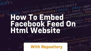 How to embed facebook feed on html website