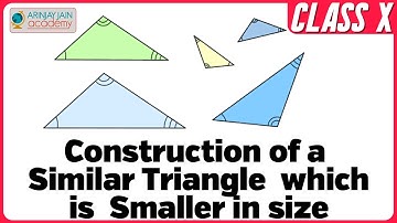 Construction of a Similar Triangle  which is  Smaller in size - Geometry - Maths - Class 10/X