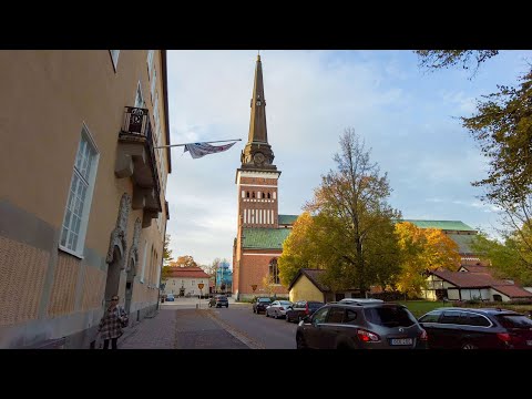 Walking in Västerås, Sweden - City Tour, Cathedral and Tunnel Disco