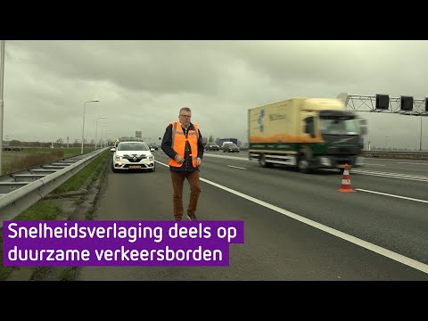 Snelheidsverlaging in de randstad doorgevoerd met Betuwse rijstvliesborden