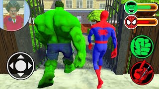 HULK and SPIDERMAN Enter in Yard Scary Teacher 3D