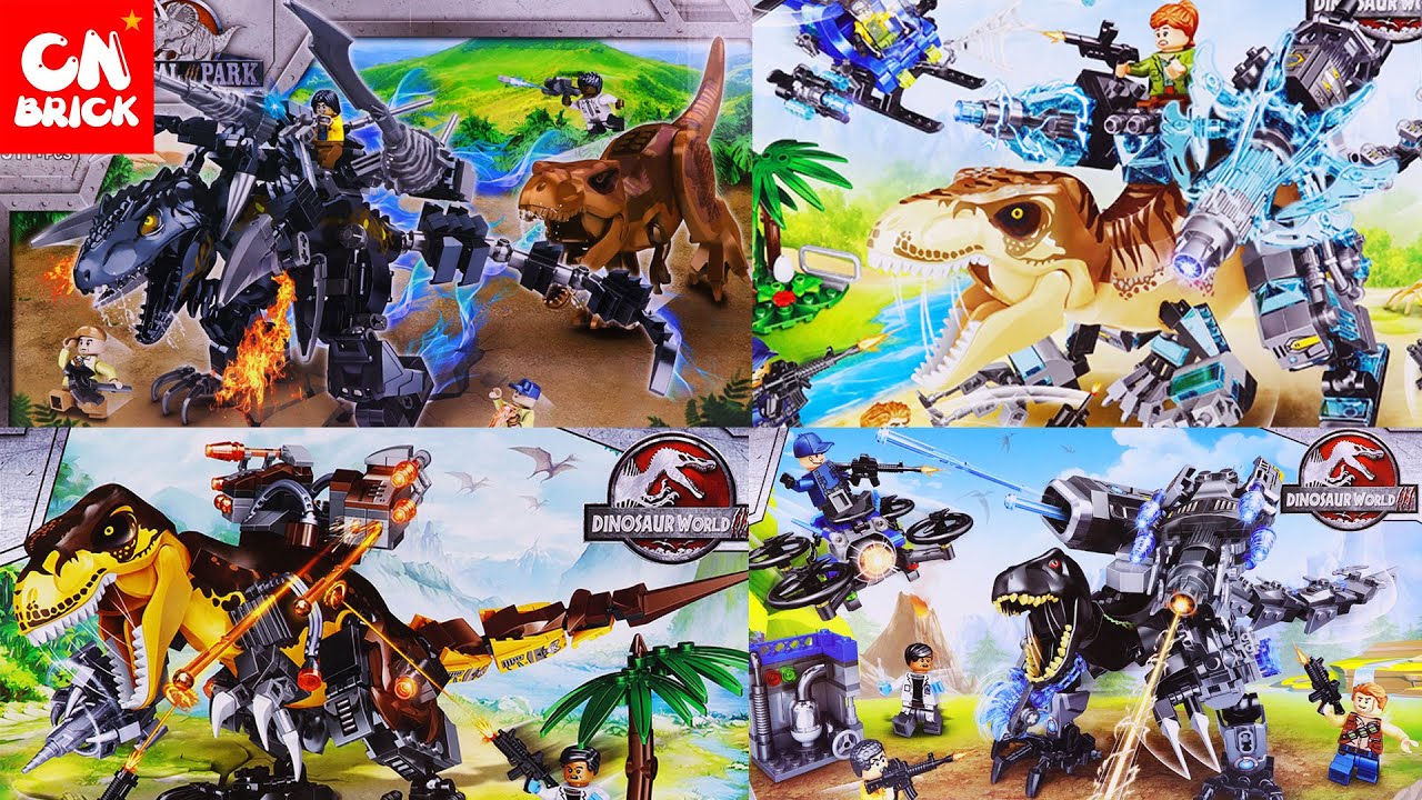 Unoffical LEGO DINOSAURS JURASSIC MECH ROBOT SY1510 Unofficial LEGO SPEED  BUILD 