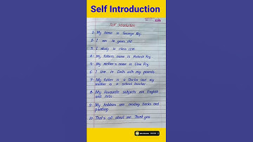 Thumbnail of Self Introduction in English || 10 Lines Self Introduction in English for Everyone's