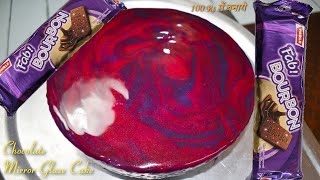 Chocolate Biscuit Mirror Glaze Cake | Mirror Glaze Cake Banane ka tarika | Biscuit Cake Recipe