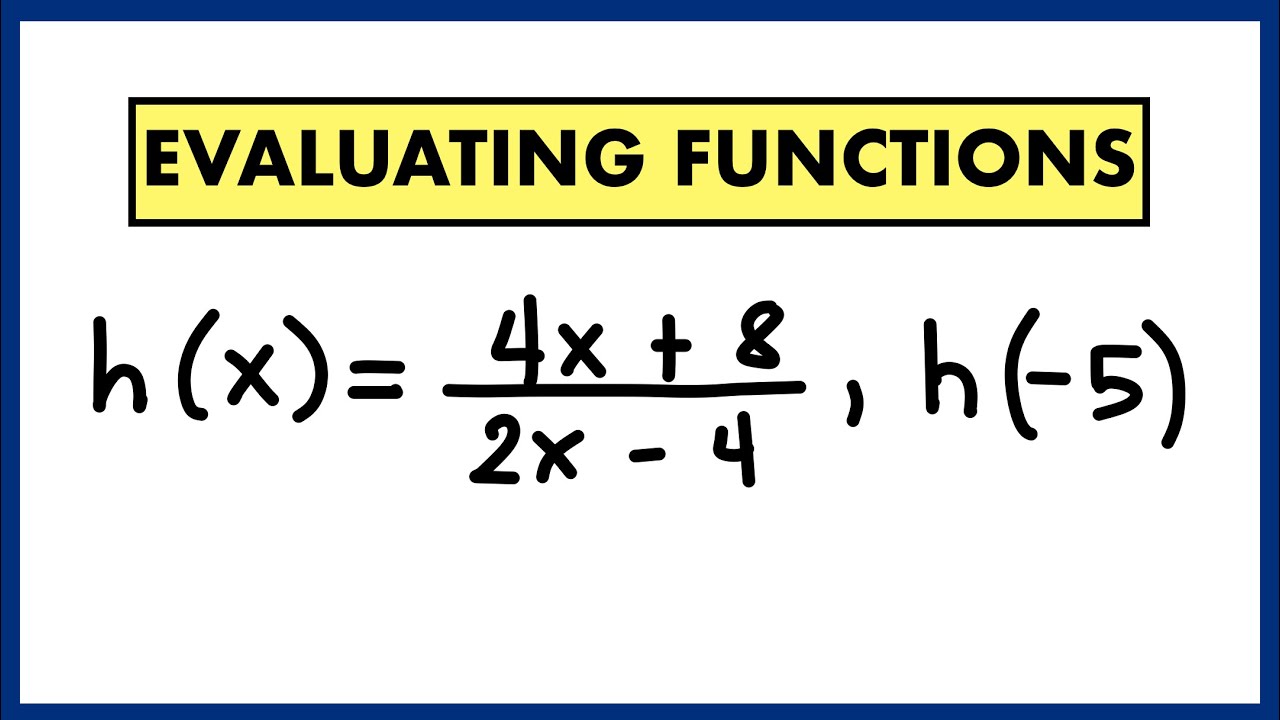 How to Evaluate this Function? | Evaluating Functions | Grade 11 ...