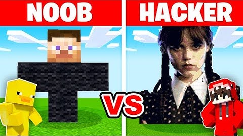 NOOB VS HACKER: I Cheated in a WEDNESDAY Build Challenge!