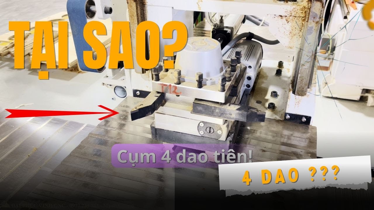 Tại sao Máy tiện cnc 5 trục Woodmaster WM-1200A5-MT sử dụng cụm 4 dao tiện?
