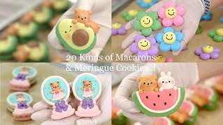 20 Kinds of Macarons & Meringue Cookies I made