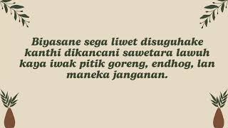Contoh Teks Eksposisi Bahasa Jawa Berjudul sego liwet