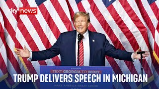 Donald Trump delivers speech in Michigan