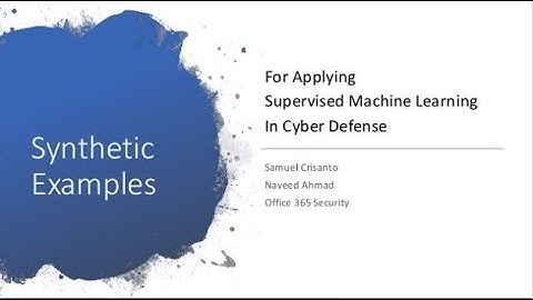 BlueHat v18 || Crafting synthetic attack examples from past cyber-attacks