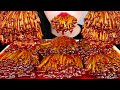 ASMR SPICY GOLDEN ENOKI MUSHROOMS MUKBANG (RECIPE) WITH MARA FIRE SAUCE NO TALKING EATING SOUNDS