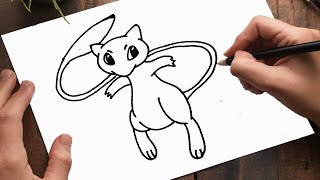 How To Draw Mew | Mew Pokemon Drawing For Beginners | Pokemon Drawing Legendary Mew
