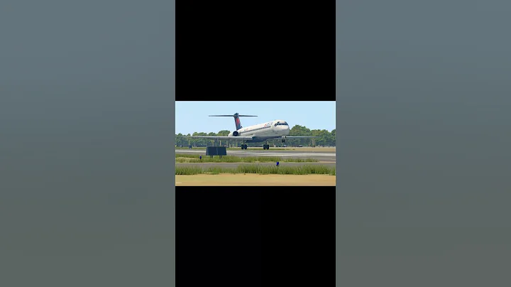 Delta MD-88 Landing Daytona Beach #shorts #jlproductionsyt #xplane11