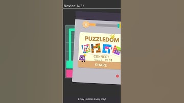 Puzzledom connect novice A level 31 walkthrough