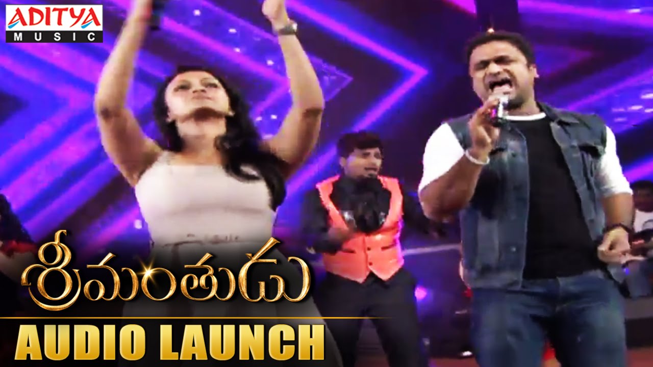 Sagar & Suchitra Live Performance by Jatha Kalise Song At Srimanthudu Audio Launch 