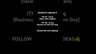 ITR Due Date &amp; TAX Filing Timeline 2026 #tax #incometax #itr#itrfiling #incometaxreturn #itrdeadline