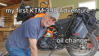 My first KTM 390 Adventure oil change