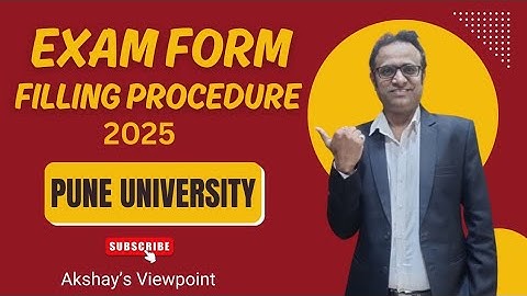Exam Form Filling Procedure from 2025 SPPU 