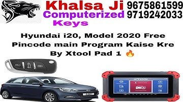 Hyundai Free pincode Read ID 47 i20 2020 Model Key Programing successful By Pad 1 🔥