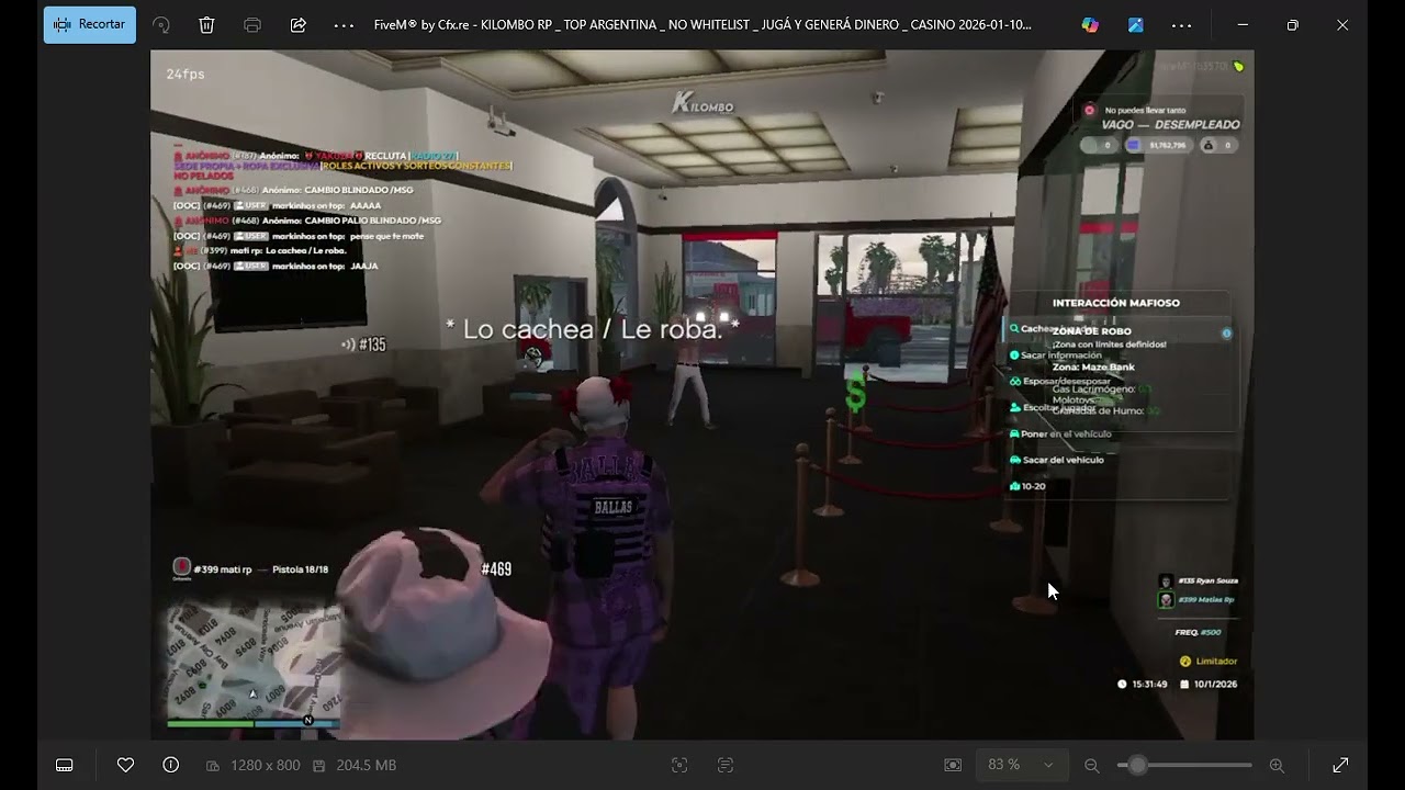 FiveM® by Cfx re   KILOMBO RP   TOP ARGENTINA   NO WHITELIST   JUGÁ Y GENERÁ DINERO   CASINO 2026 01