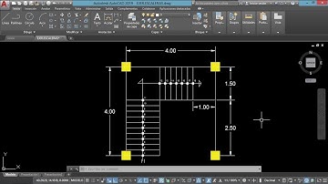 Escalera en L con descanso más Numeración Automatica En AutoCAD
