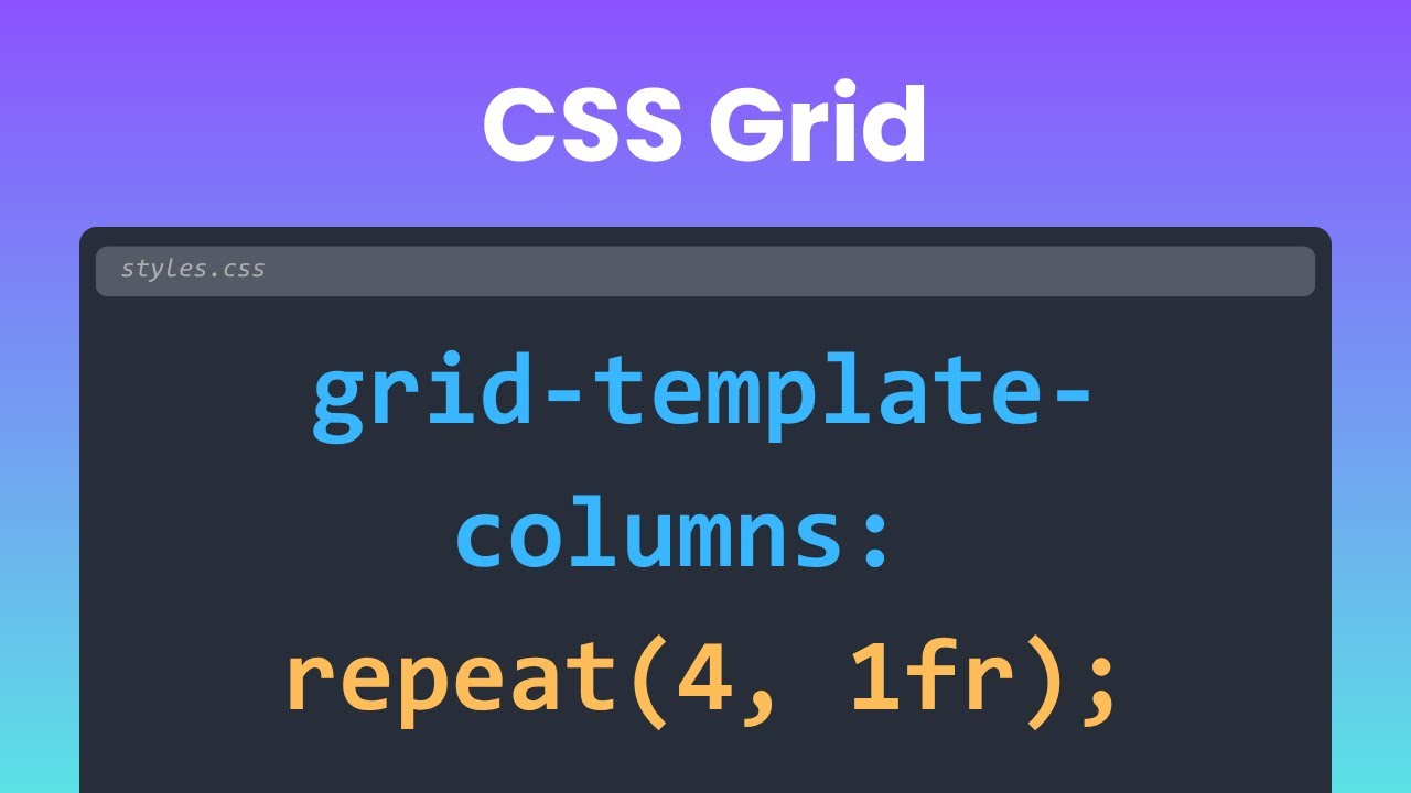 CSS Grid repeat() Explained! 🔥🔥🔥 - YouTube
