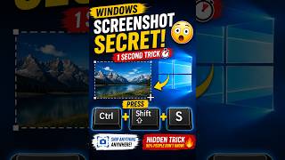 Take Screenshot in 1 Second on Windows 💻🔥 #shorts