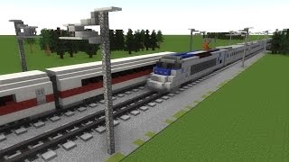 Minecraft High Speed Rail Trains Railfanning Animation