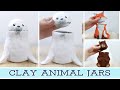 Clay Baby Seal Jar | Clay Art on Glass bottle | Polymer Clay Tutorial