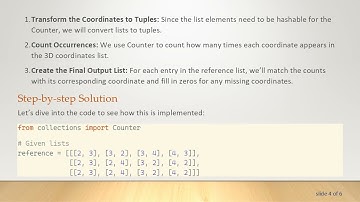 How to Count and Match 3D List Coordinates with a Reference List in Python