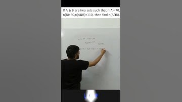 Sets|Cardinal number problem|Union & Intersection of two sets|class 11 chapter 1 #shorts