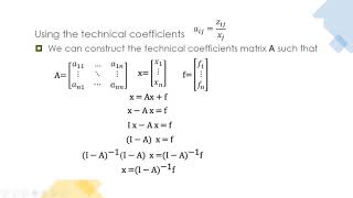 input output analysis  Basic structure of I O table (Example)