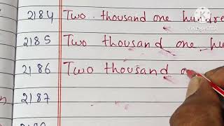 Write in words from 2181 to 2190 @MrBeast #trending @KLBROBijuRithvik1 @kidsnewsbharat #trending